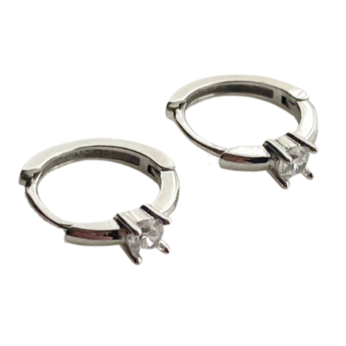 Gracie Silver Huggie Earrings - Blush & Co.