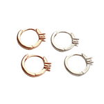 Gracie Silver Huggie Earrings - Blush & Co.