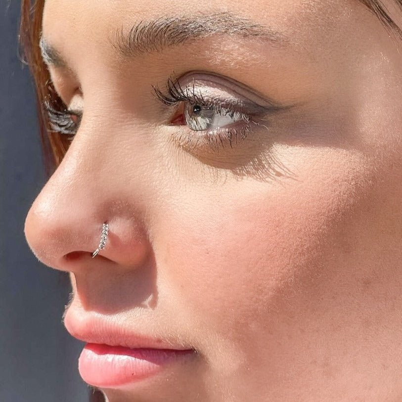 Crystal Nose Ring - Silver - Blush & Co.