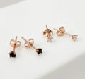 Mia Black Zirconia Stud Earrings - Blush & Co.