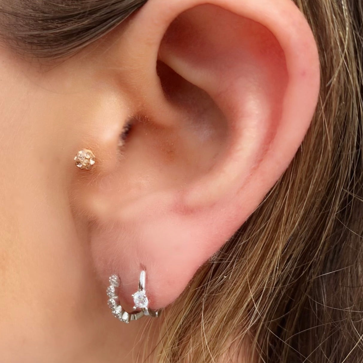 Gracie Silver Huggie Earrings - Blush & Co.