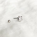 Tiny Star Crystal Barbell Earring - Silver - Blush & Co.