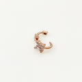 Tiny Flower Crystal Huggie Earring - Rose Gold - Blush & Co.