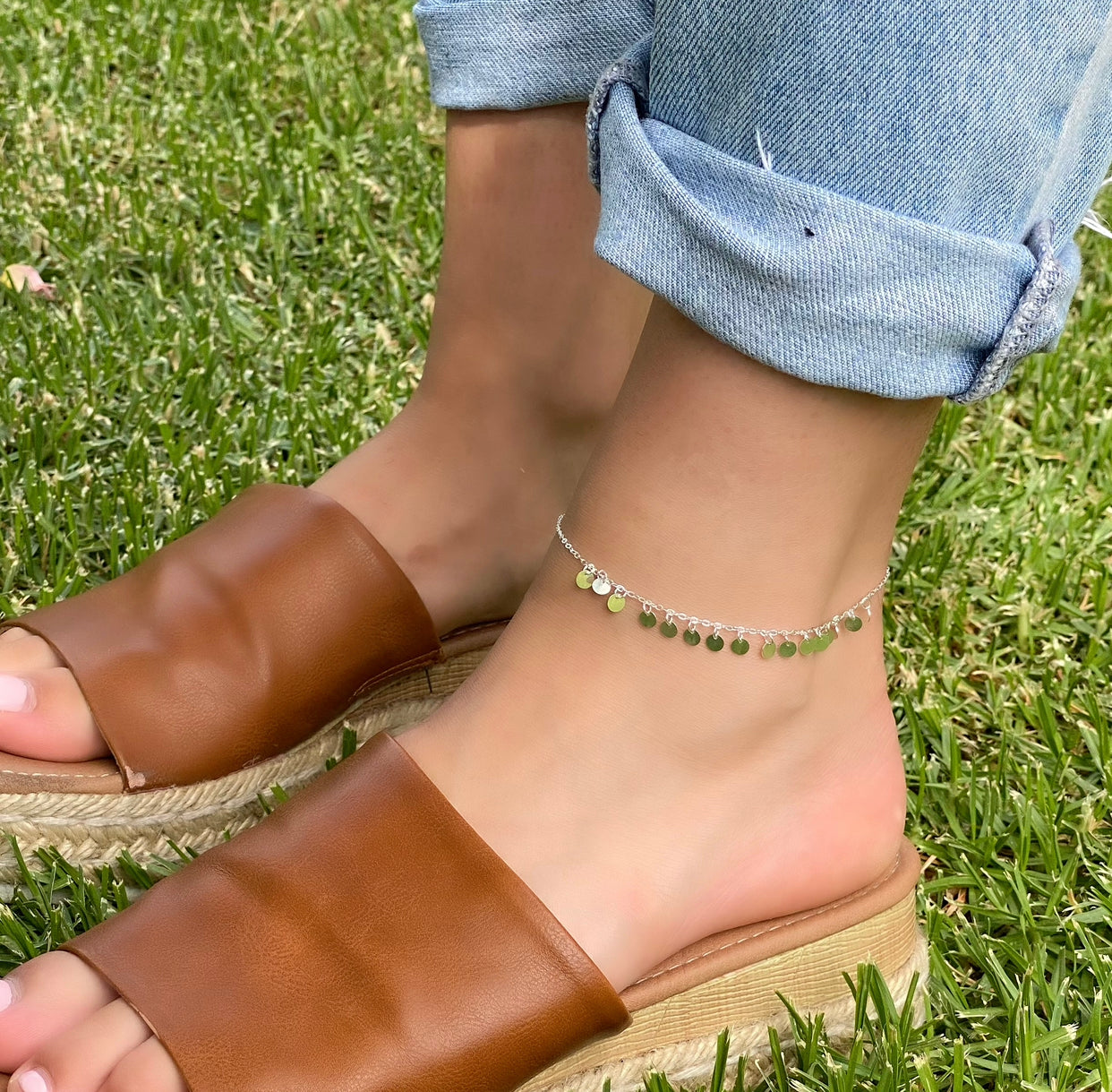 Cassidy Anklet - Silver - Blush & Co.