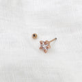 Tiny Star Crystal Barbell Earring - Rose Gold - Blush & Co.