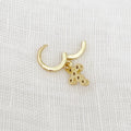 Tiny Cross Charm Huggie Earring - Gold - Blush & Co.