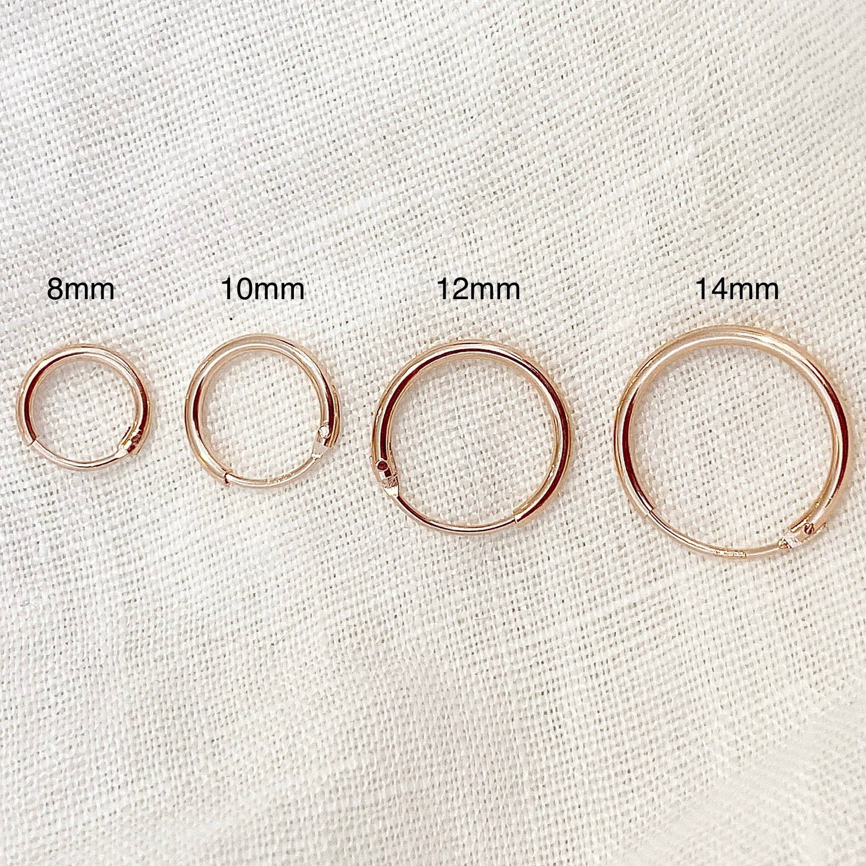 Rose Gold Sleeper Hoops - Blush & Co.