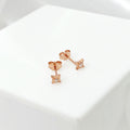 Mini Zirconia Star Stud Earrings - Rose Gold - Blush & Co.