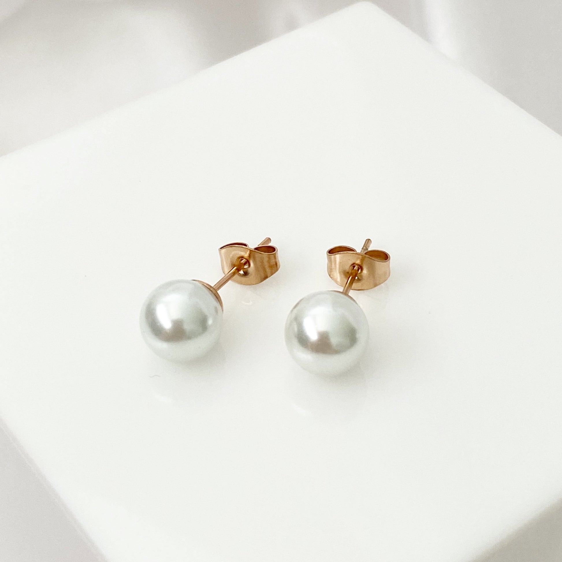 Pearl Stud Earrings - Three Piece Set - Blush & Co.