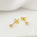 Mia Zirconia Stud Earrings - Gold - Blush & Co.