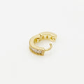 Tiny Zirconia Huggie Earring - Gold - Blush & Co.
