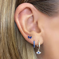 Aker Sapphire Silver Stud Earrings - Blush & Co.