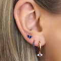 Aker Sapphire Rose Gold Stud Earrings - Blush & Co.