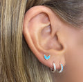 Aker Turquoise Silver Stud Earrings - Blush & Co.