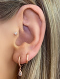 Selena Rose Gold Huggie Earrings - Blush & Co.