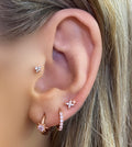 Mila Star Huggie Earrings - Pink - Blush & Co.