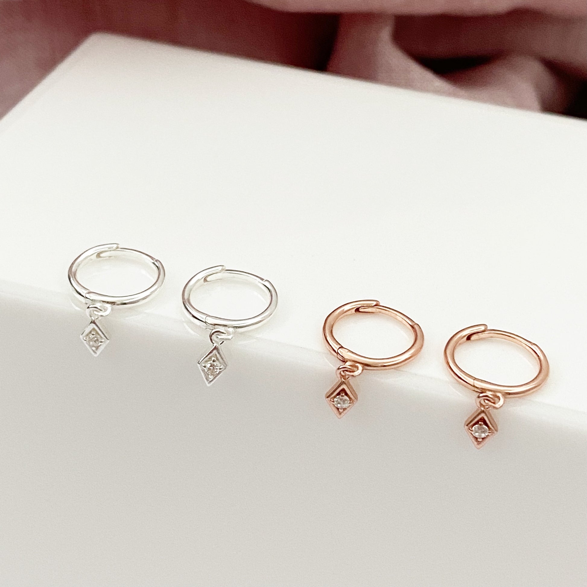 Charlotte Huggie Earrings - Silver - Blush & Co.