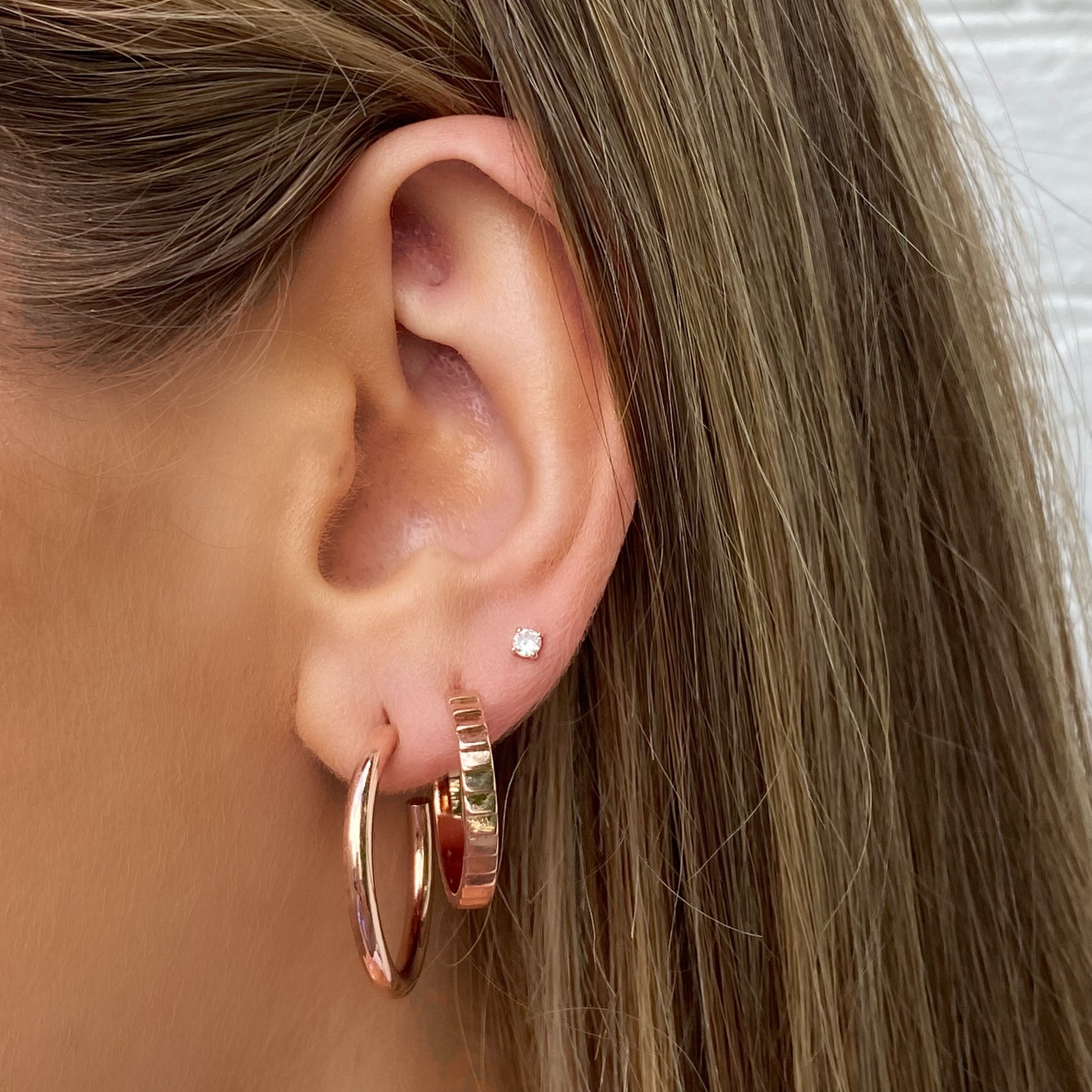 Mia Zirconia Stud Earrings - Rose Gold - Blush & Co.