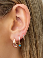 Sia Turquoise Drop Huggies - Blush & Co.