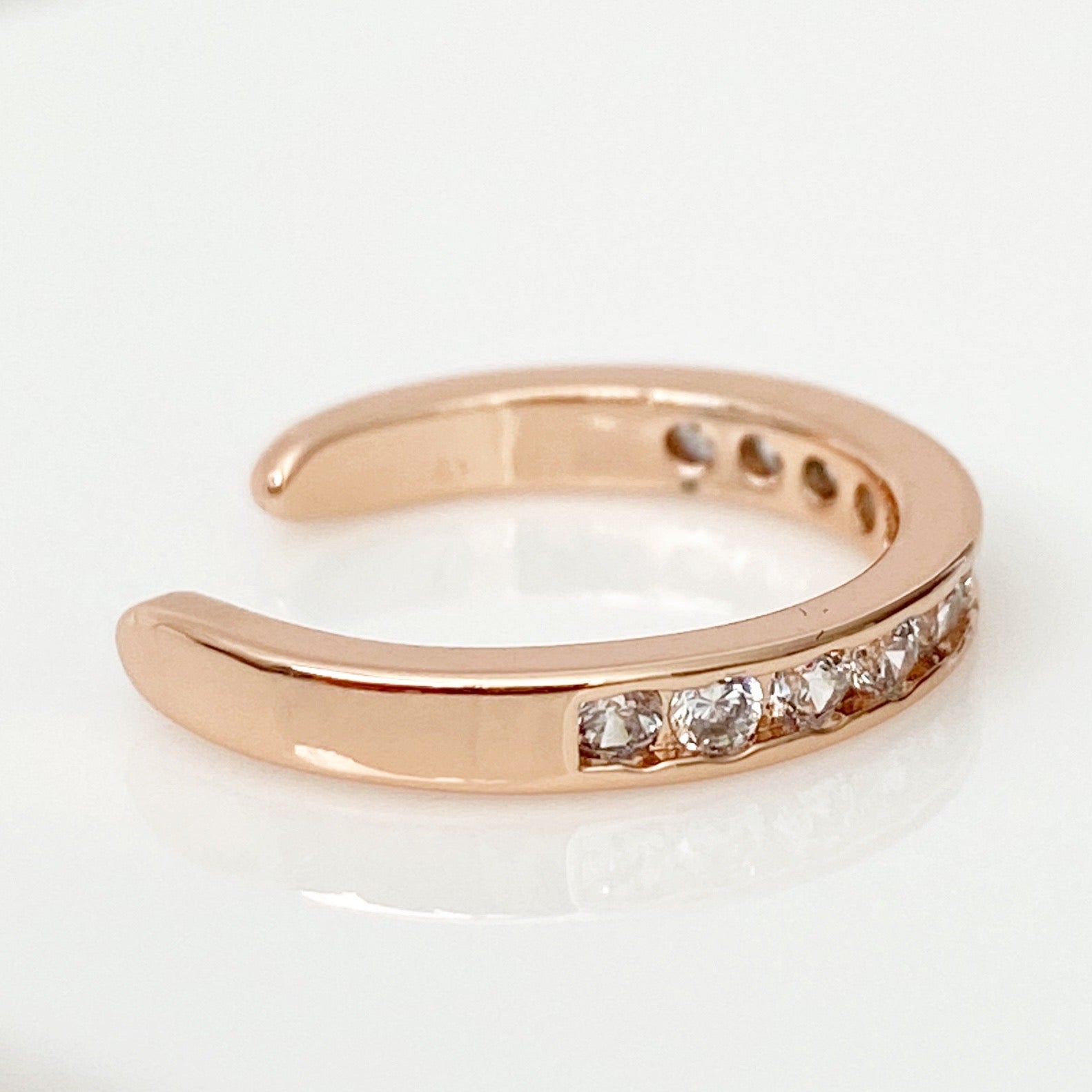 Zirconia Rose Gold Toe Ring - Blush & Co.