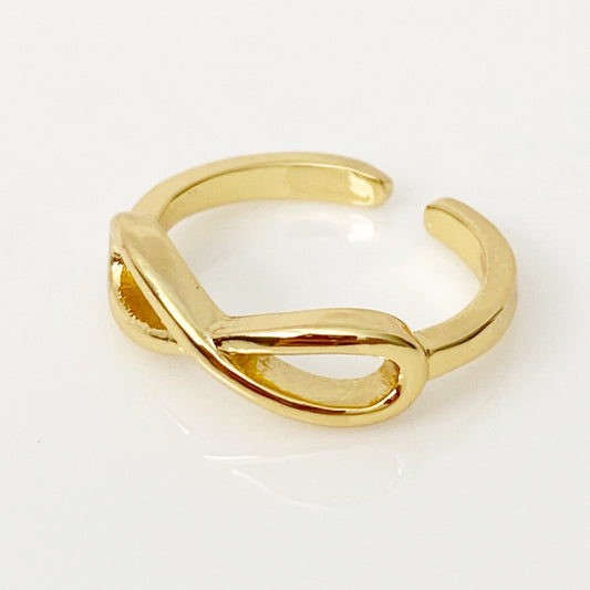 Infinity Gold Toe Ring - Blush & Co.
