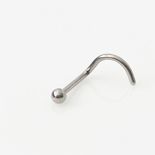 Ball Silver Nose Stud - Blush & Co.