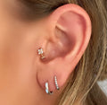 Isla Silver Huggie Earrings - Blush & Co.