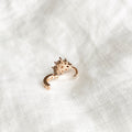 Tiny Daisy Crystal Huggie Earring - Rose Gold - Blush & Co.
