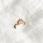 Tiny Daisy Crystal Huggie Earring - Rose Gold - Blush & Co.