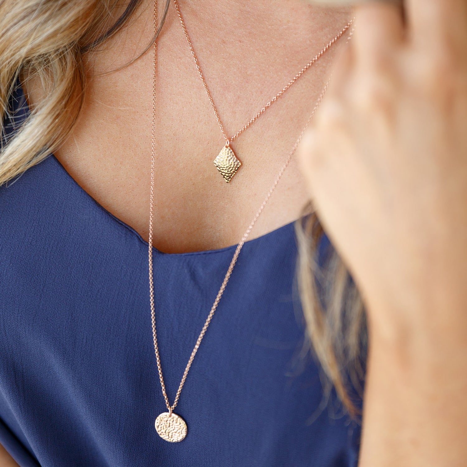 New Moon Rose Gold Pendant Necklace - Blush & Co.
