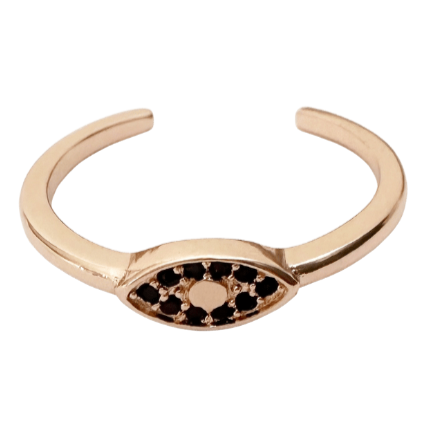 Evil Eye Rose Gold Ring - Blush & Co.