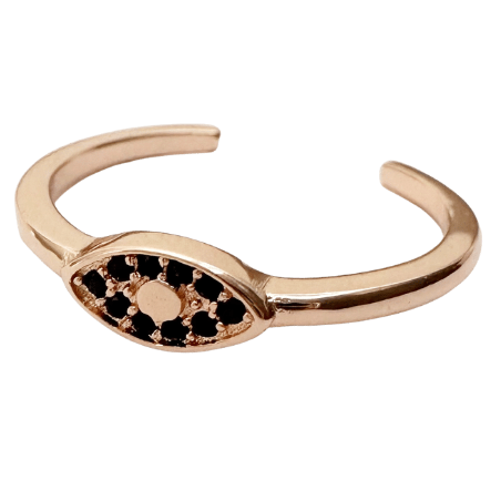 Evil Eye Rose Gold Ring - Blush & Co.