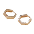 Geometric Huggie Earrings - Rose Gold - Blush & Co.