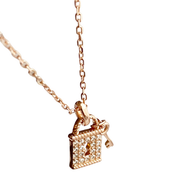 Tiffany Padlock & Key Necklace - Blush & Co.