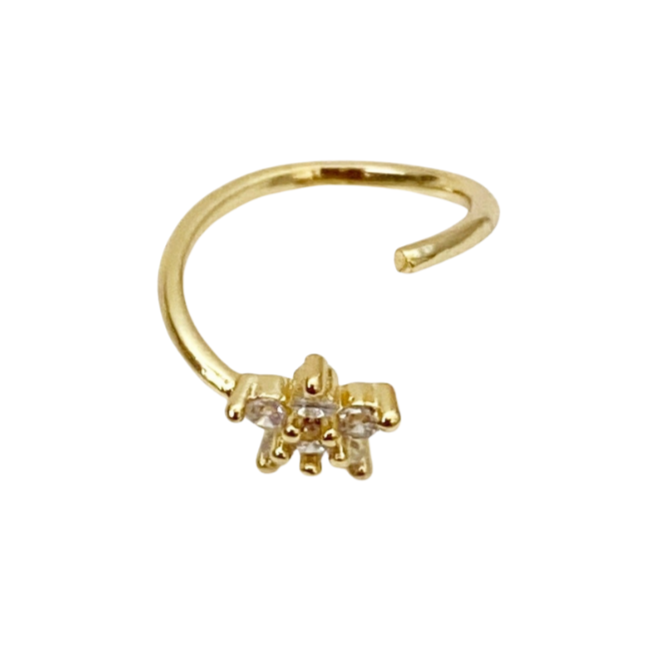 Flower Nose Ring - Gold - Blush & Co.