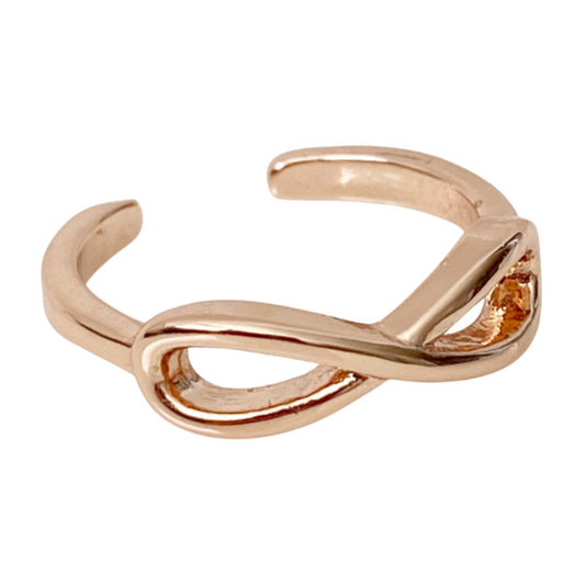 Infinity Rose Gold Toe Ring - Blush & Co.