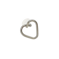 Open Heart Acrylic Flat Back Earring - Silver - Blush & Co.