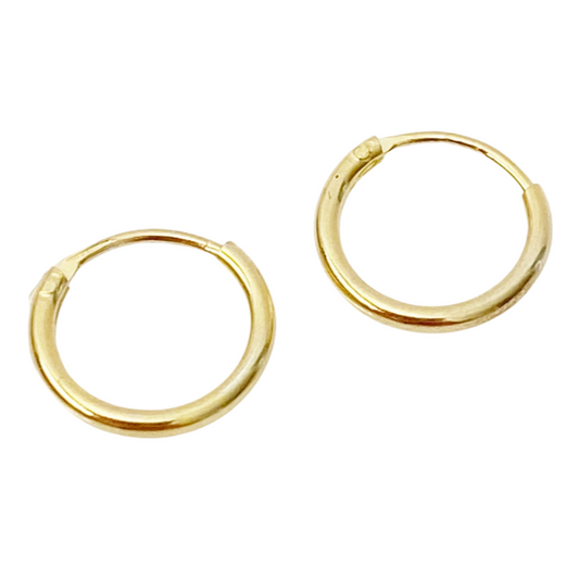 Gold Sleeper Hoops - Blush & Co.