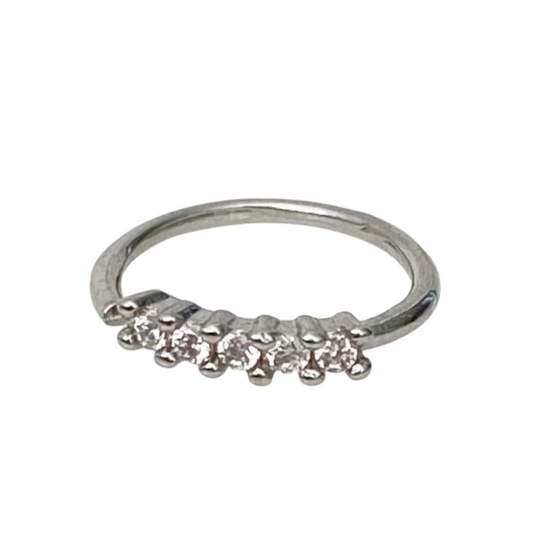 Crystal Silver Nose Ring - Blush & Co.