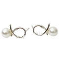 Olivia Pearl Stud Earrings - Silver - Blush & Co.