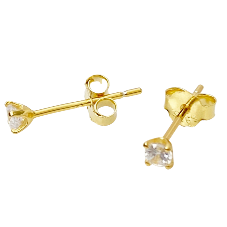 Mia Zirconia Stud Earrings - Gold - Blush & Co.