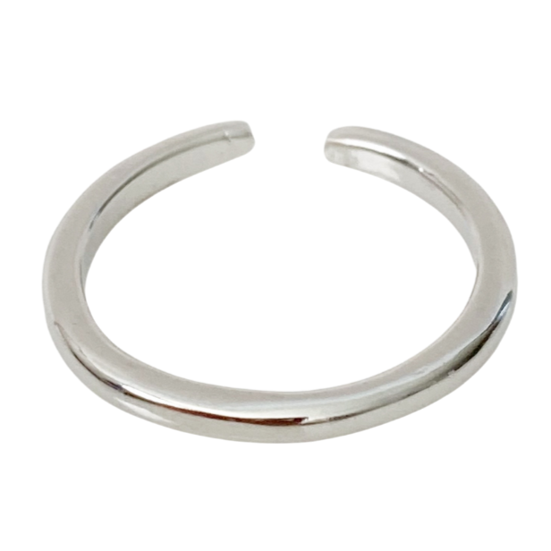 Fine Band Silver Toe Ring - Blush & Co.