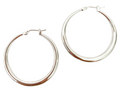 Tube Silver Hoop Earrings - Blush & Co.