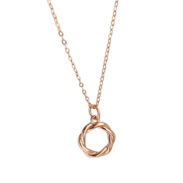 Grace Rope Circle Necklace - Rose Gold - Blush & Co.