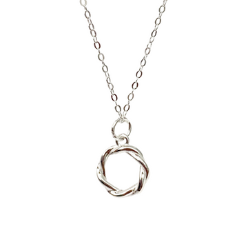 Grace Rope Circle Necklace - Silver - Blush & Co.