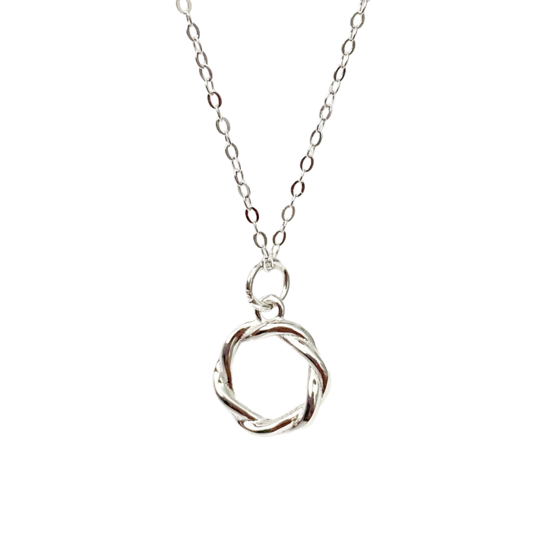 Grace Rope Circle Necklace - Silver - Blush & Co.