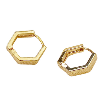 Geometric Huggie Earrings - Gold - Blush & Co.