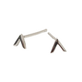 Mini V Silver Stud Earrings - Blush & Co.