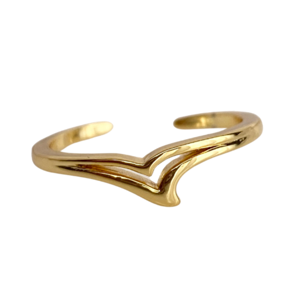 Wave Gold Toe Ring - Blush & Co.