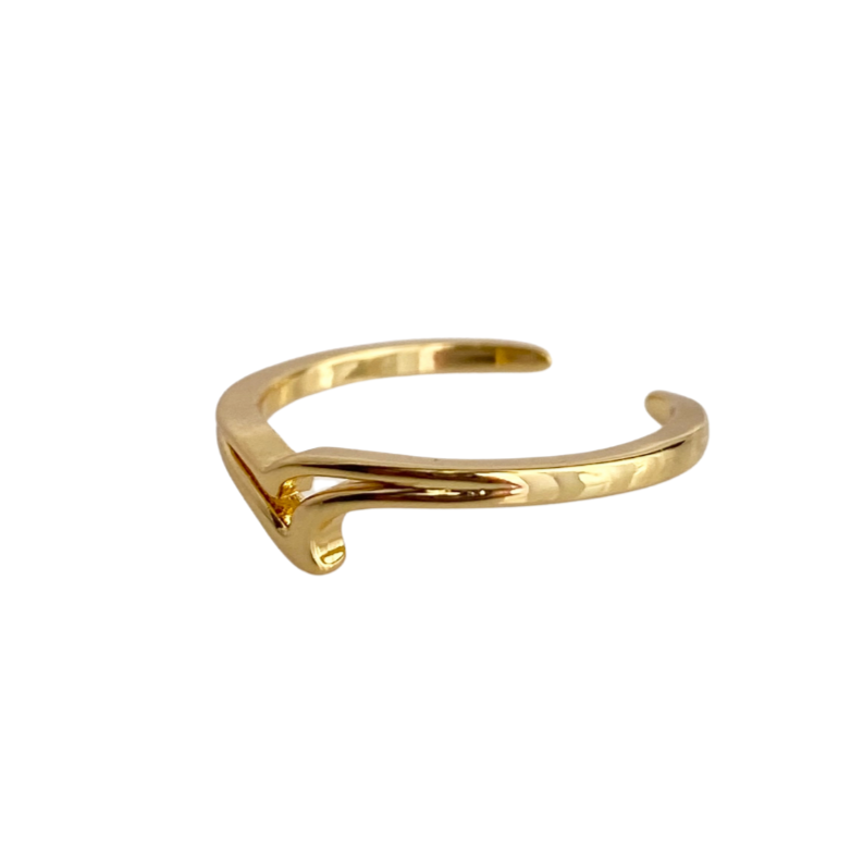 Wave Gold Toe Ring - Blush & Co.